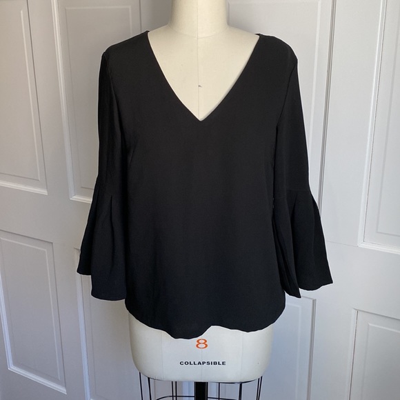 H&M - Bell Sleeve Blouse - Black - 6 - Picture 7 of 8